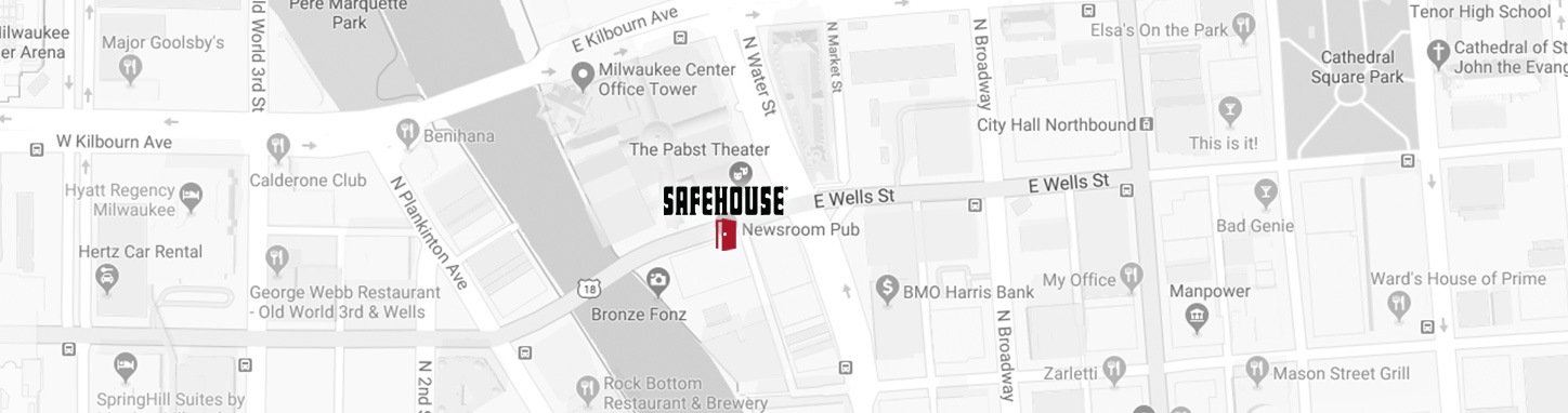 Map of area around SafeHouse